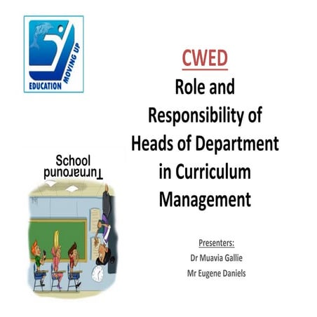 CWED - Roles and Responsibilities of Heads of Department in Curriculum Manage...