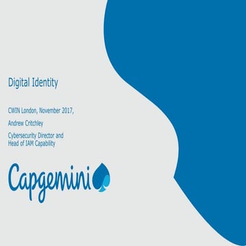 CWIN17 london - how digital identity is fundamentaly enabling business tranfo...