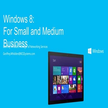 Windows 8: For Small and Medium Business