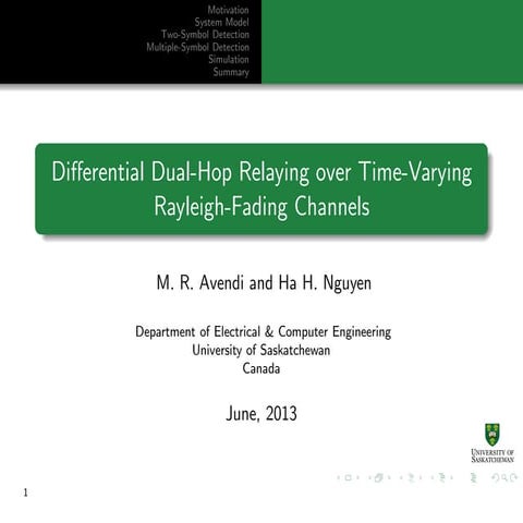 Differential Dual-Hop Relaying over Time-Varying Rayleigh-Fading Channels