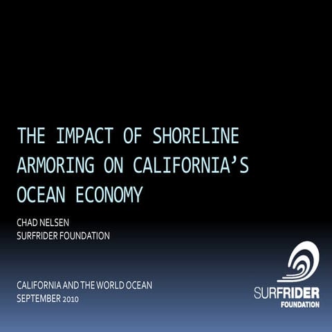 California World Ocean: Shoreline Armoring and the Ocean Economy