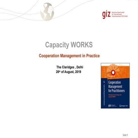 CAPACITY WORKS FOR CAPACITY DEVELOPMENTS