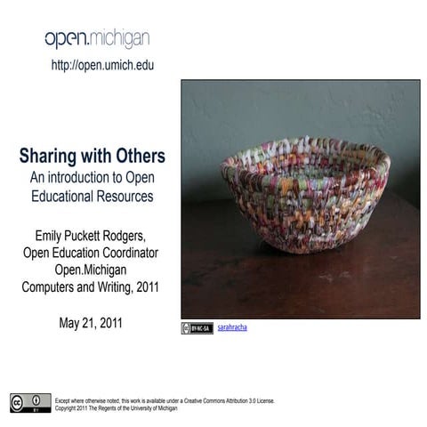 Sharing with Others: An Introduction to Open Education Resources