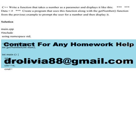 C++ Write a function that takes a number as a parameter and display.pdf