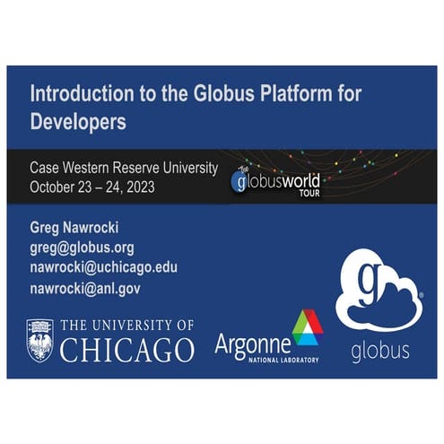 Introduction to the Globus Platform for Developers