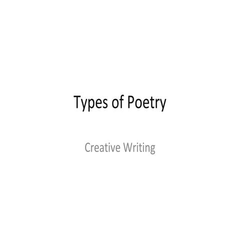 Cw Typesof Poetry