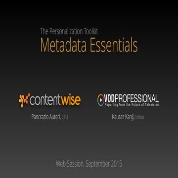 Metadata for Online TV & Video - by ContentWise