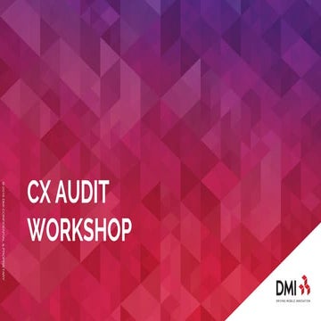 CX Audit Workshop