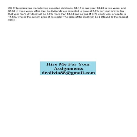 CX Enterprises has the following expected dividends 115 i.pdf