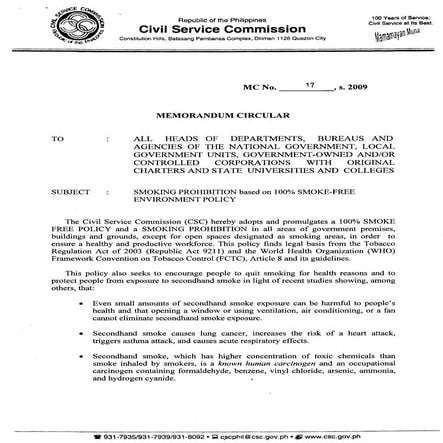 CSC Memo Circular No. 17, s. 2009