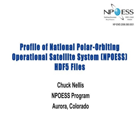 Profile of NPOESS HDF5 Files