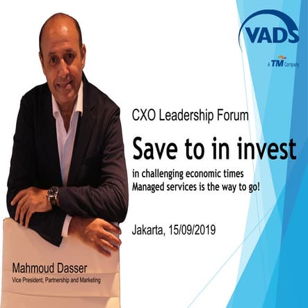 Save to in invest: in challenging economic times, Managed services is the way...