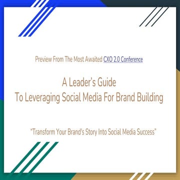 A Leader’s Guide To Leveraging Social Media For Brand Building | PPTX