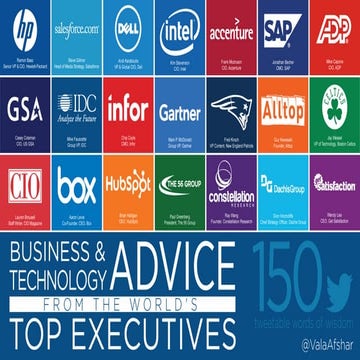 Business and Technology Advice from the World's Top Executives