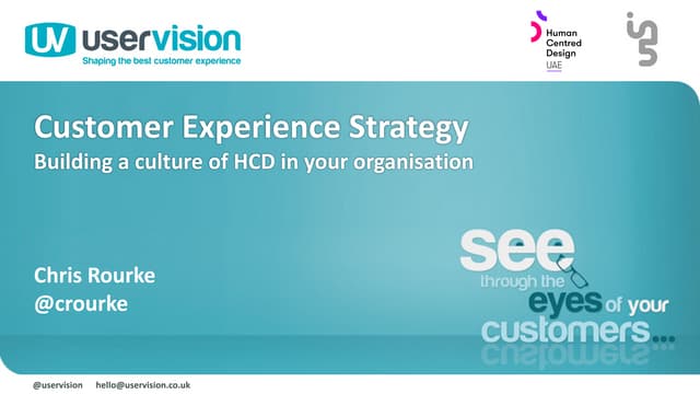 CX Strategy - Presentation to the Human Centred Design Group, Dubai    dubai ...