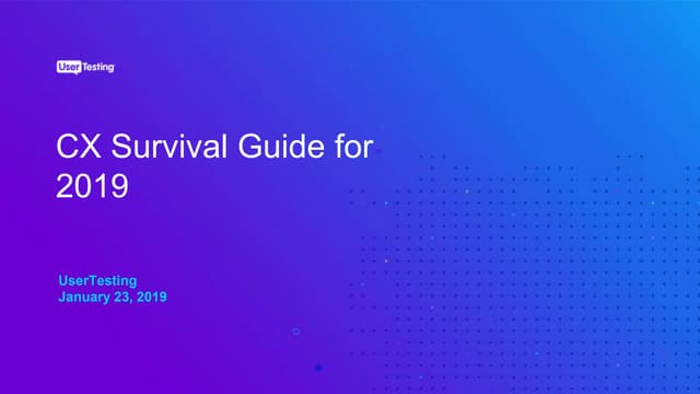 CX Survival Guide for 2019