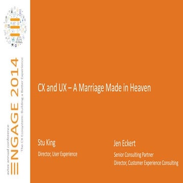 CX and UX: A Marriage Made  in Heaven
