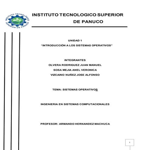 INTRODUCCION A LOS SISTEMAS OPERATIVOS