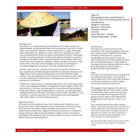 Viin Lyee character profile