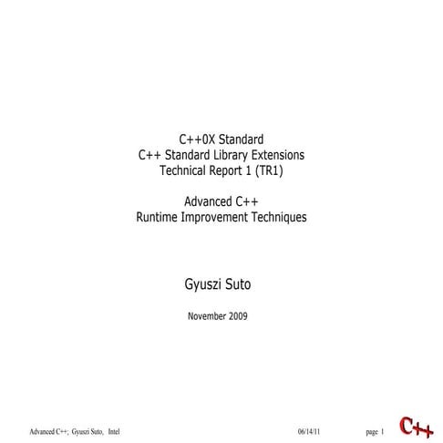 C++ Advanced | PPT