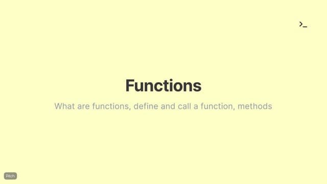 Functions