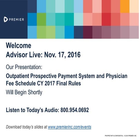 Advisor Live: Medicare Final Rules on OPPS and MPFS