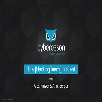 Cybereason - behind the HackingTeam infection server