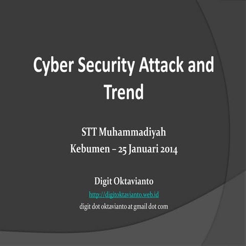 Cyber Security Attack and Trend | PDF