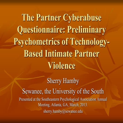 Cyber abuse sepa 2013 presentation