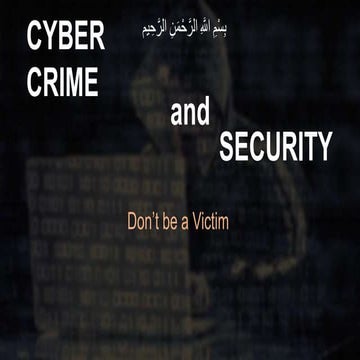 Presentation(Cyber crime & security)