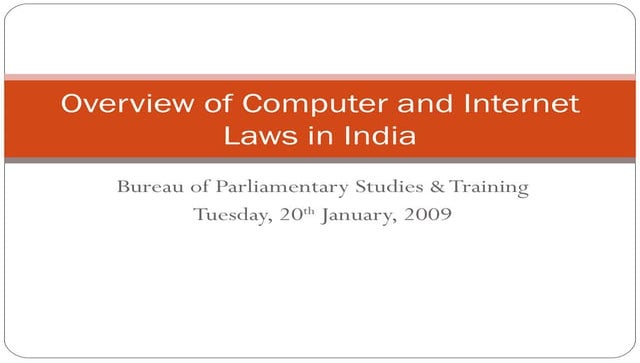 Overview of Computer & Internet Crimes in India