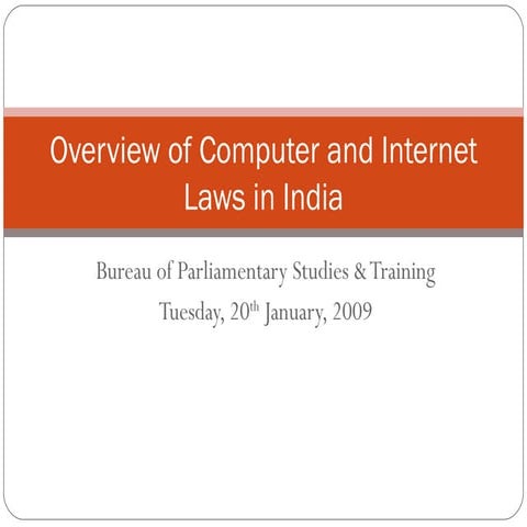 Overview of Computer & Internet Crimes in India