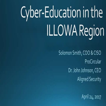 Cyber Education ISACA 25 April 2017