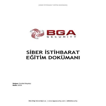Siber İstihbarat Eğitim Dokümanı