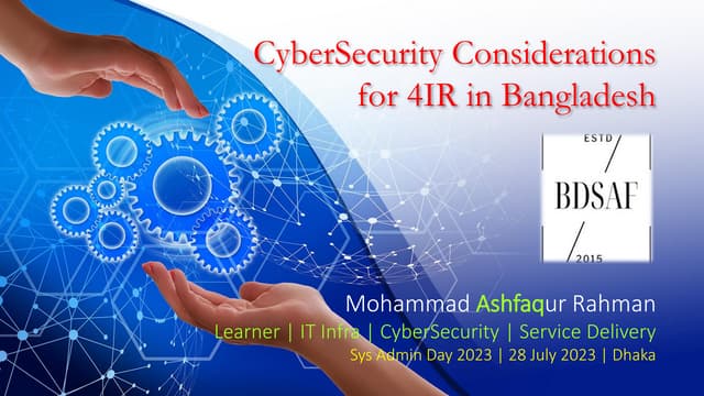 Cyber Security Considerations for 4IR in Bangladesh