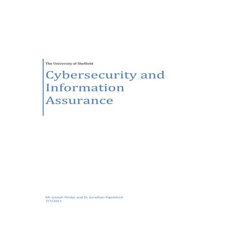 Cybersecurity and Information Assurance - Cloud Computing