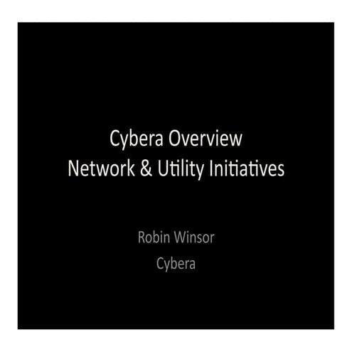 Cybera - Network & Utility Initiatives - vision