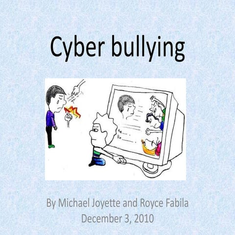Power Point Cyber-bullying | PPTX