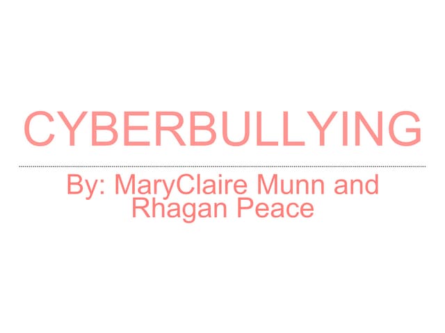 Cyberbullying 3.0