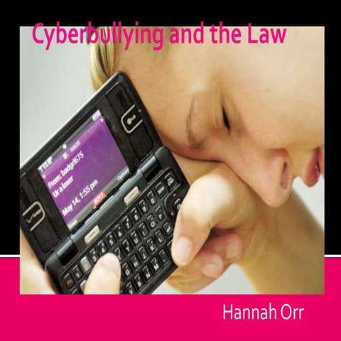 Cyberbullying and the law