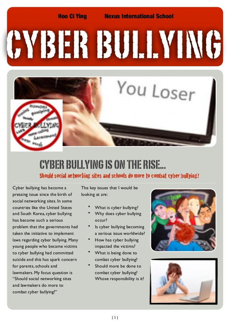 Social issues of cyberbullying