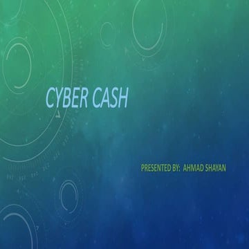 Cyber cash