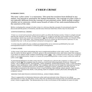 Cyber crime