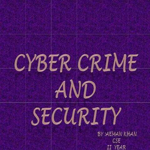 ppt Cybercrime