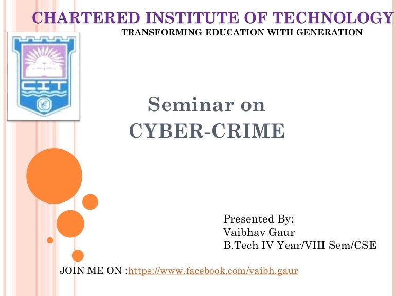 Cyber crime presentation By Vaibhav Gaur