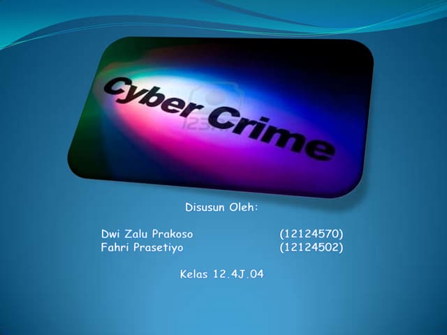 Power Point Cyber crime