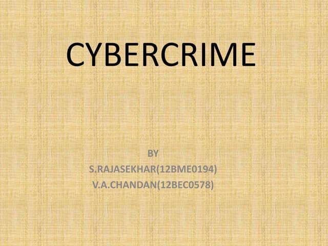 Cybercrime