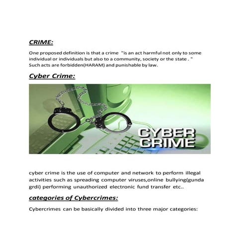 Cyber crime