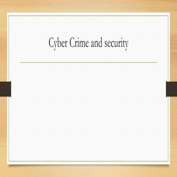 Cyber crime