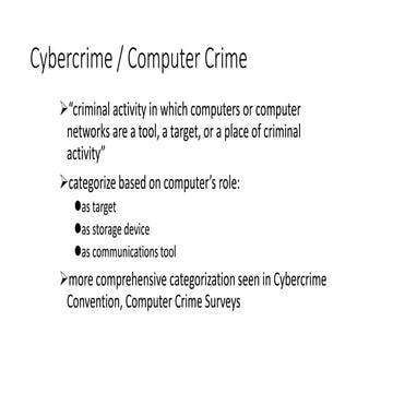 Cybercrime